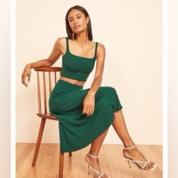 Reformation Dresses & Skirts - Reformation Molly Emerald Two Piece Set Medium